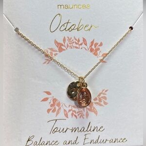 Maurices Tourmaline Goldtone Necklace